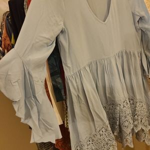 New baby blue blouse/tunic